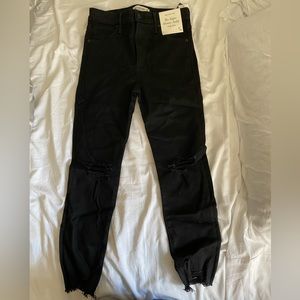 Abercrombie & Fitch high rise skinny ankle black jean